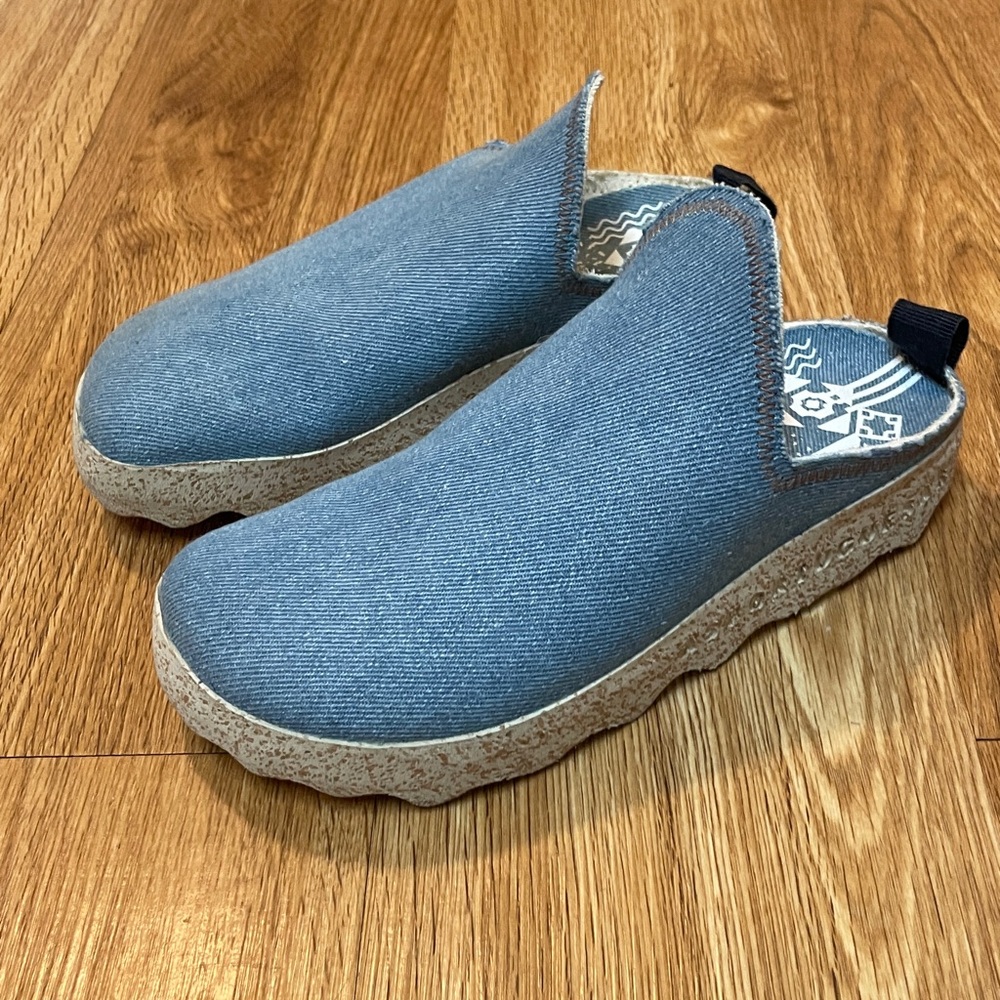 EUC Asportuguesas Denim Mules in Size 36
